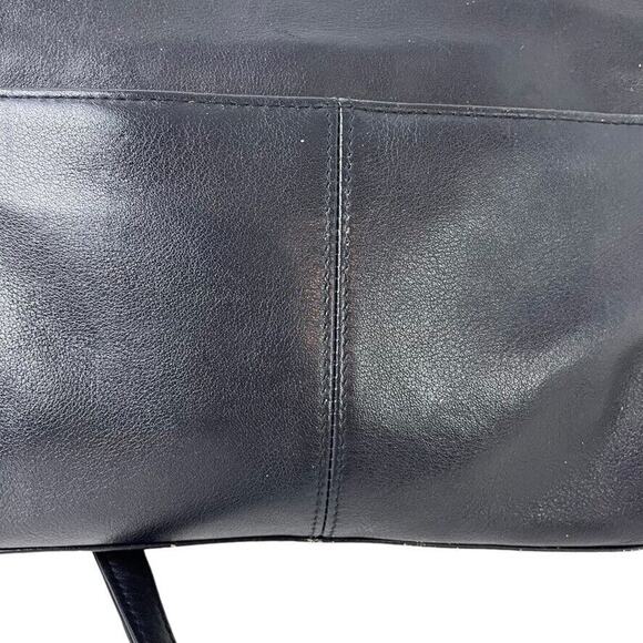 Etienne Aigner Womens Navy Blue Leather Flap Pocket Small Purse Shoulder Bag - Picture 10 of 16